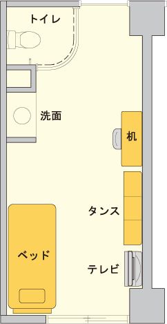 介護付有料老人ホーム メビウス大和郡山の居室の間取り図