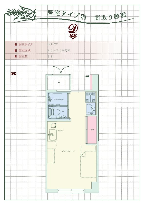 ロイヤルステージ大垣のＤタイプの間取り図