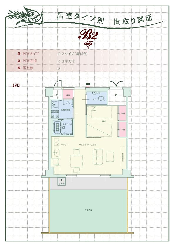 ロイヤルステージ大垣のＢ2タイプの間取り図