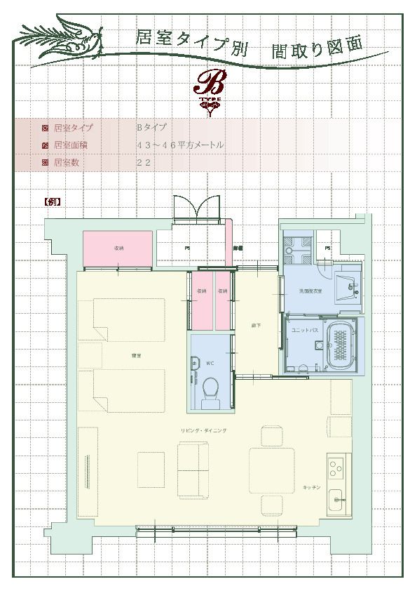 ロイヤルステージ大垣のＢタイプの間取り図