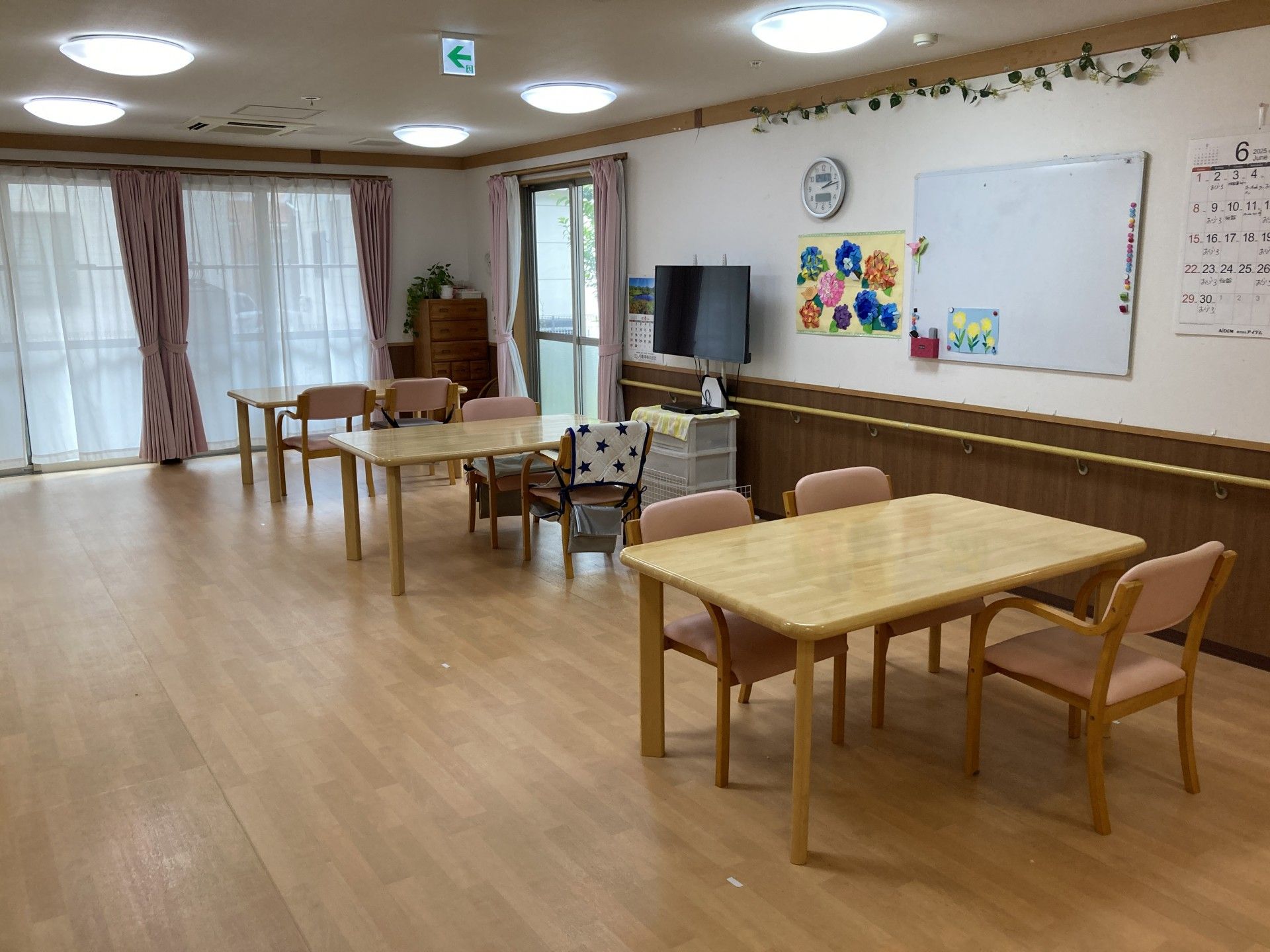 明るい共有スペース