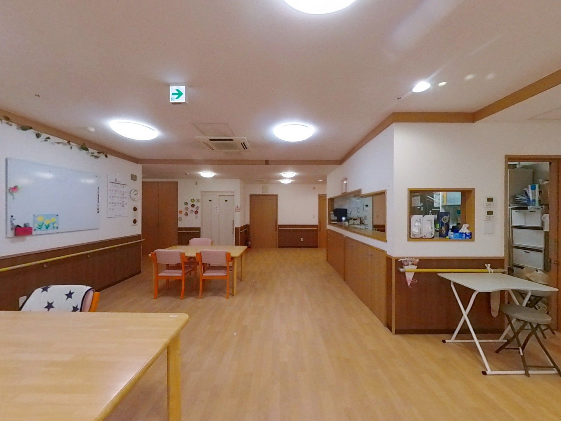 明るい共有スペース