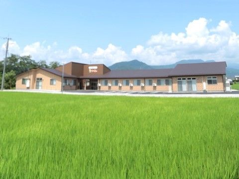 大自然の中にある、見晴らしの良い平屋建ての大きな住宅