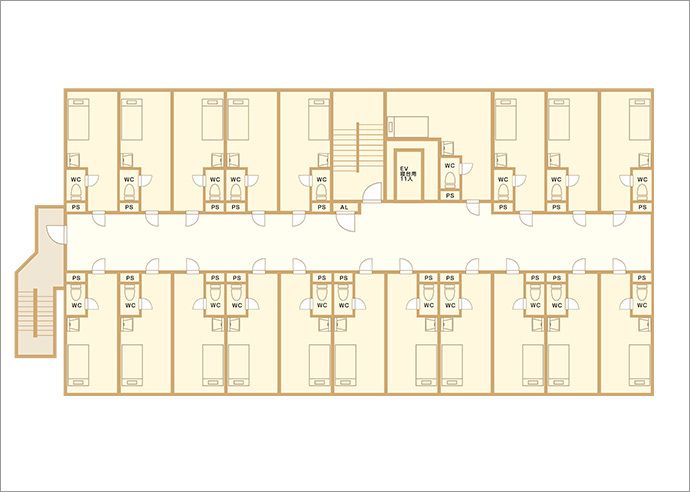 はーとらいふ茶屋町の2Ｆのフロアマップ