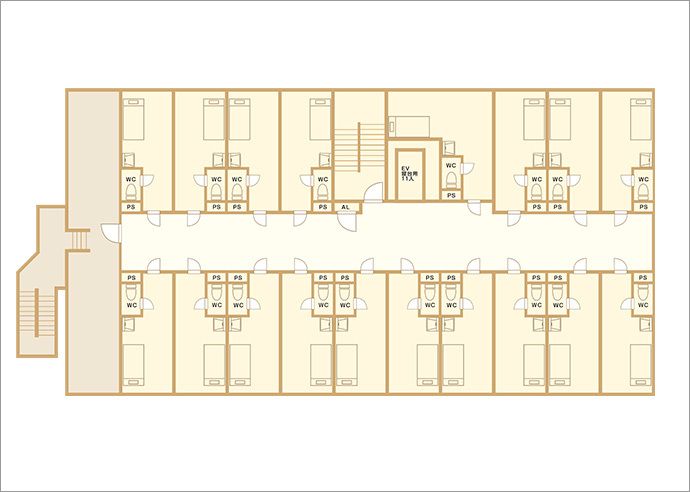 はーとらいふ茶屋町の3Ｆのフロアマップ