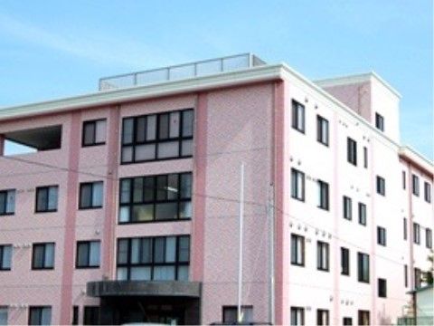 ピンク色の外観で親しみやすい施設となっている。目立つ色なので建物が見つけやすく、お出掛けも安心してできる。