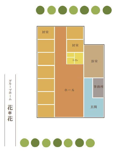 グループホーム 花＊花のフロアマップ1のフロアマップ