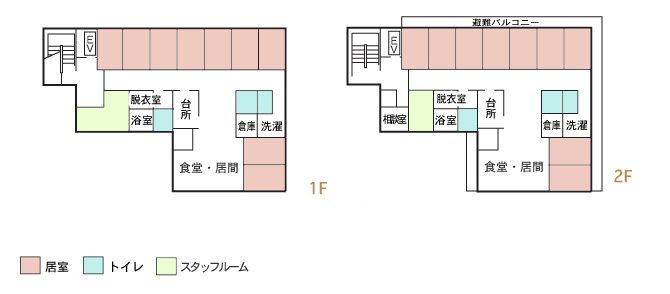 フレンド高島平の1～2Ｆのフロアマップ