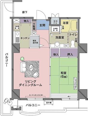 介護付有料老人ホーム サンテーヌ土浦のB1タイプの間取り図