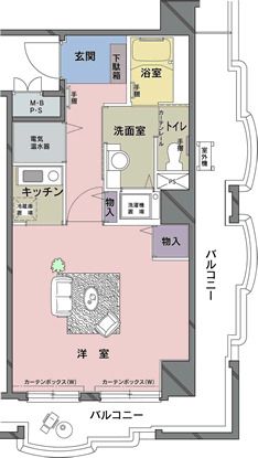 介護付有料老人ホーム サンテーヌ土浦のDタイプの間取り図