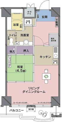 介護付有料老人ホーム サンテーヌ土浦のG1タイプの間取り図