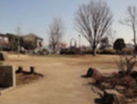 真ん中に芝生が植えられ、子供用の遊具がいくつかある。ケヤキやイチョウの大きな木が生えており、住宅に囲まれている。
