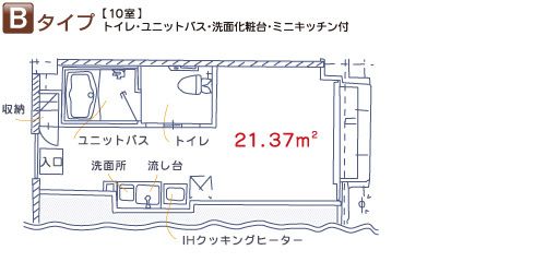 ルルドの泉のＢタイプの間取り図