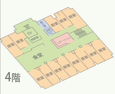 陽明ドクターズタワーの4階のフロアマップ