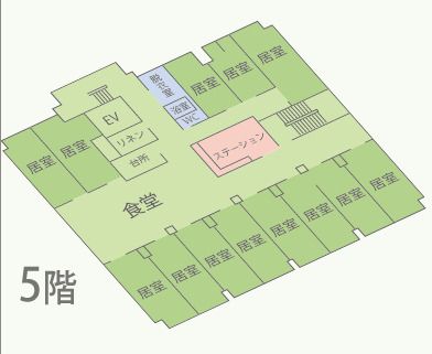 陽明ドクターズタワーの5階のフロアマップ
