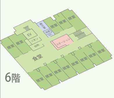 陽明ドクターズタワーの6階のフロアマップ