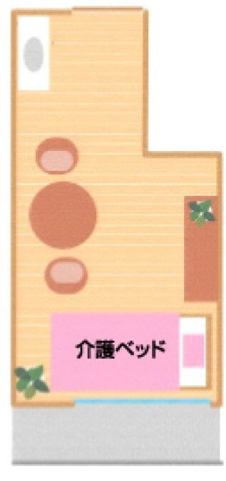 ケアホーム ディア・レスト三次の居室の間取り図
