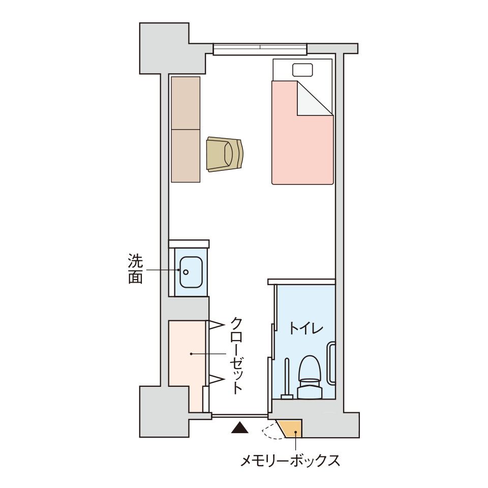 グッドタイム リビング 流山弐番舘－おおたかの森－のお一人さまタイプの間取り図