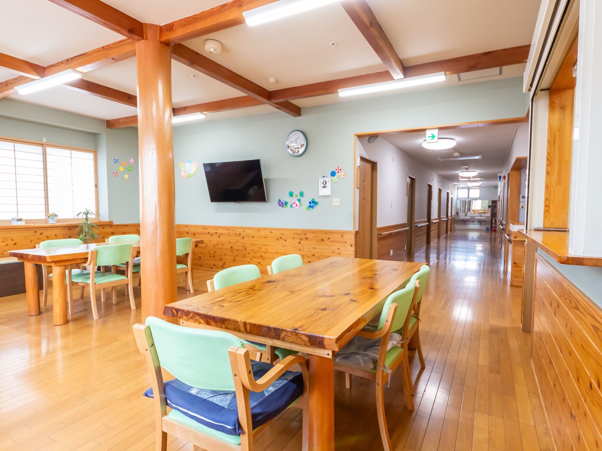 明るい共有スペース