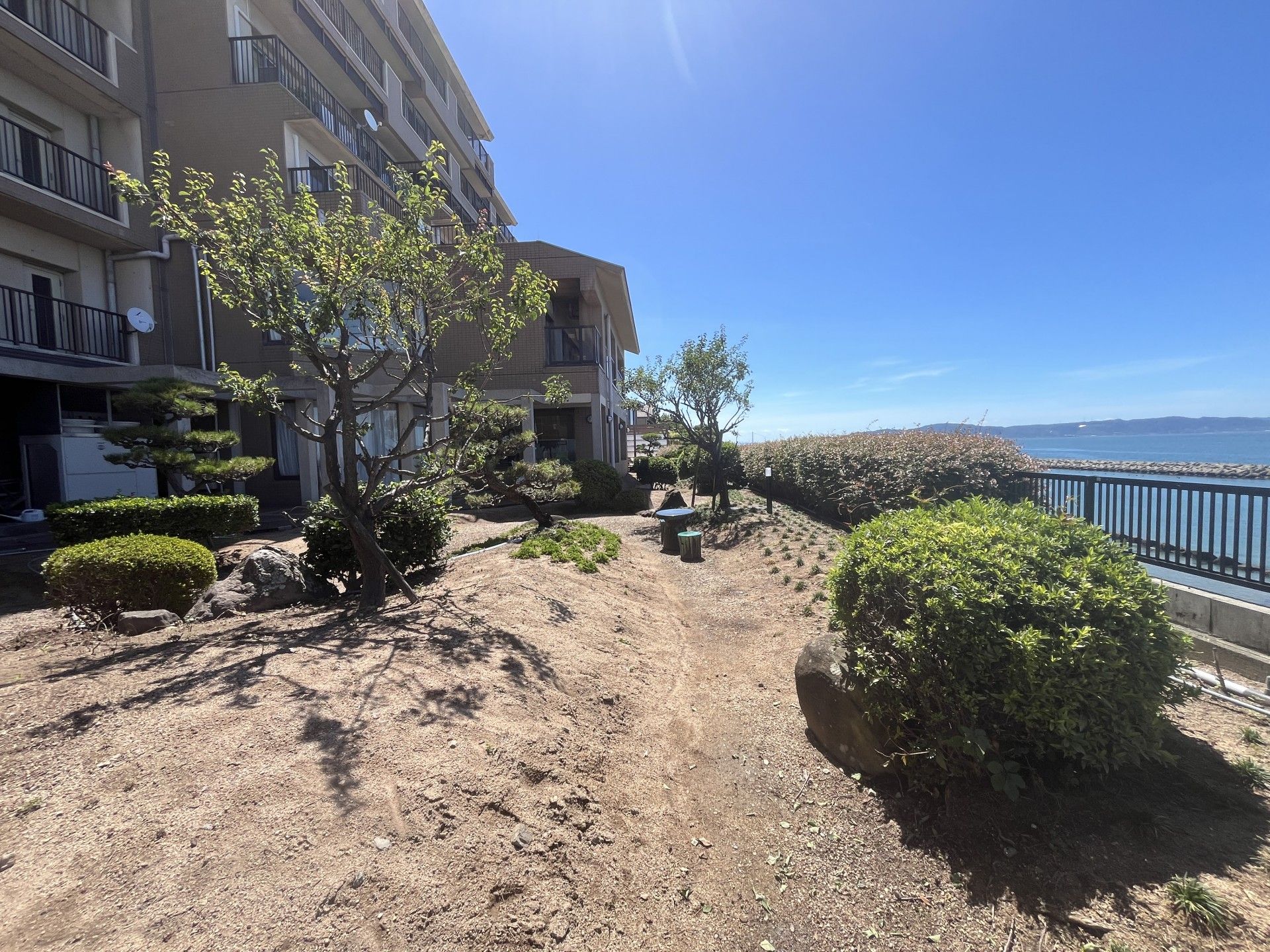 海沿いの庭園