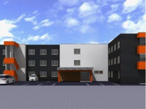３階建ての介護施設の外観