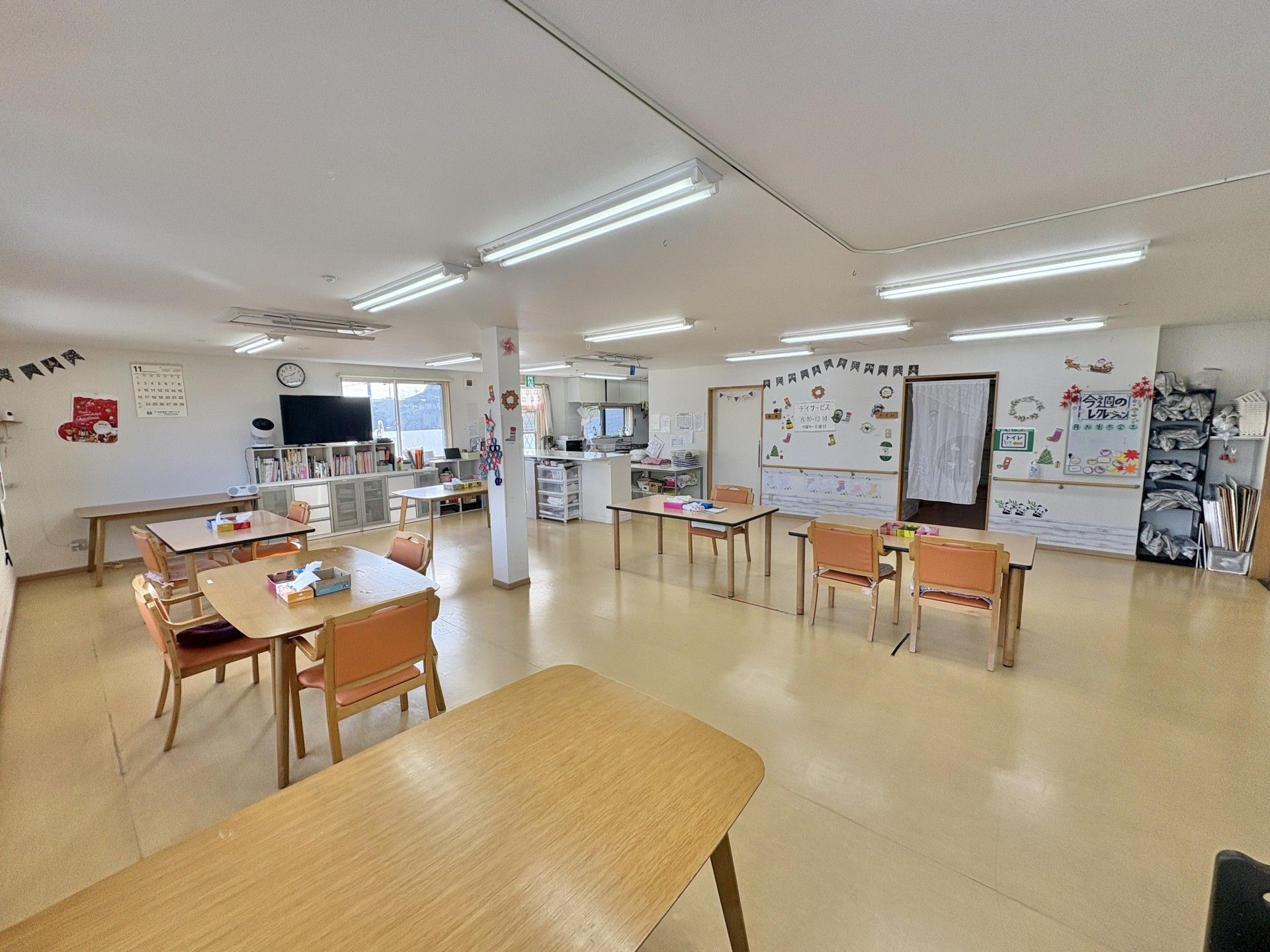 広々とした共有スペース