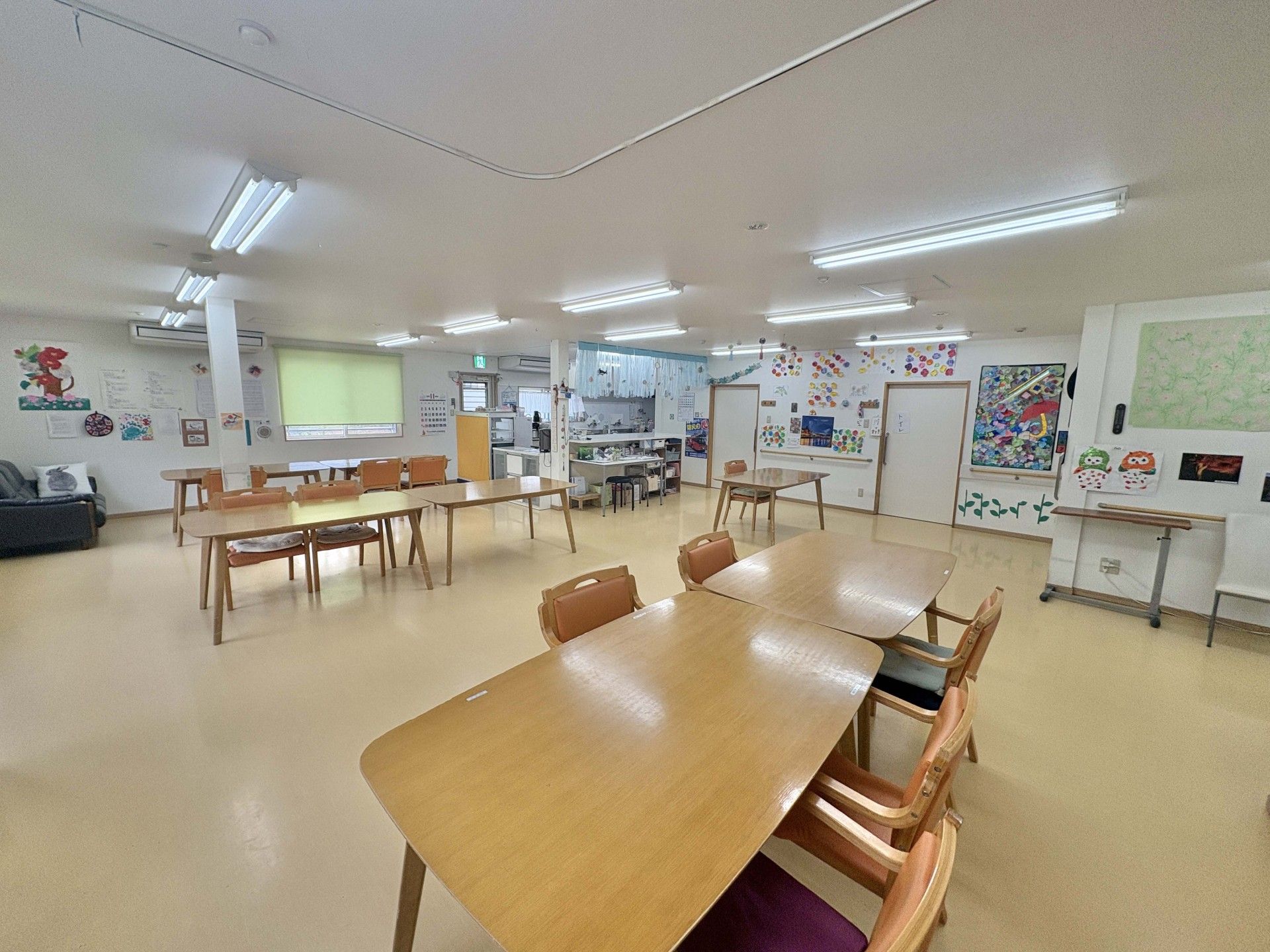 明るい共有スペース