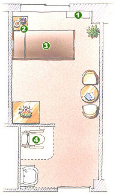 アイムス蓮根の居室の間取り図