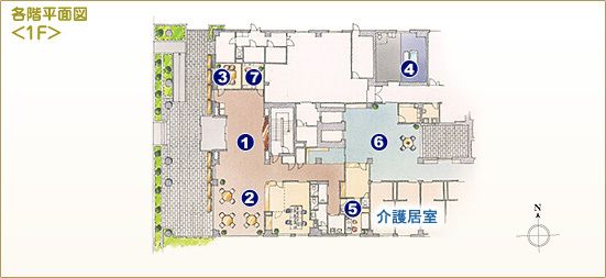 アイムス蓮根の1Ｆのフロアマップ