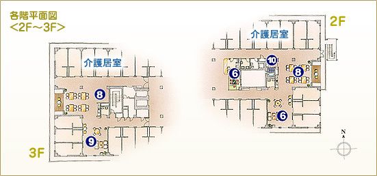 アイムス蓮根の2～3Ｆのフロアマップ