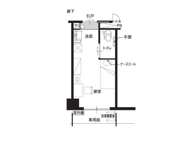 住宅型有料老人ホーム ウェルネス浜名湖のAタイプの間取り図