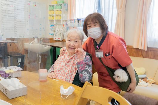 スタッフと入居者様