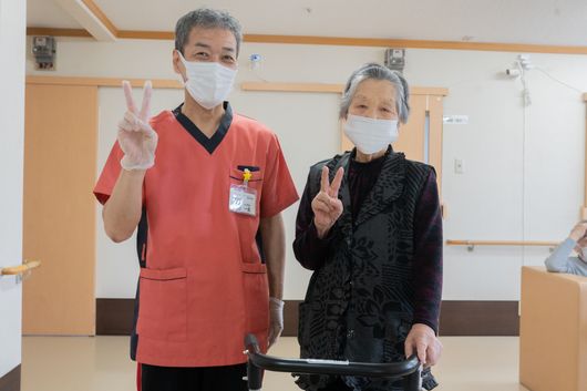 スタッフと入居者様