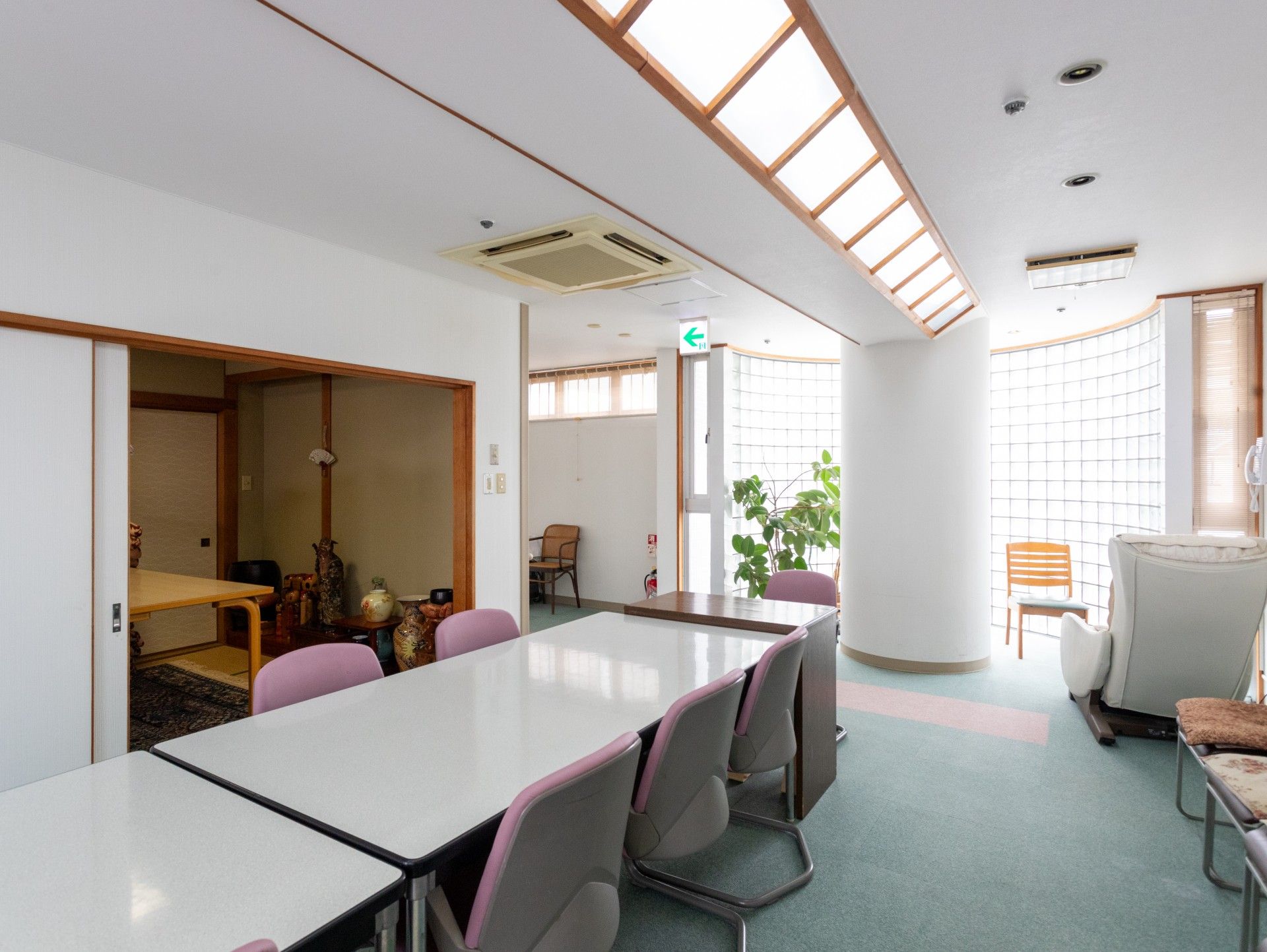 明るい共有スペース