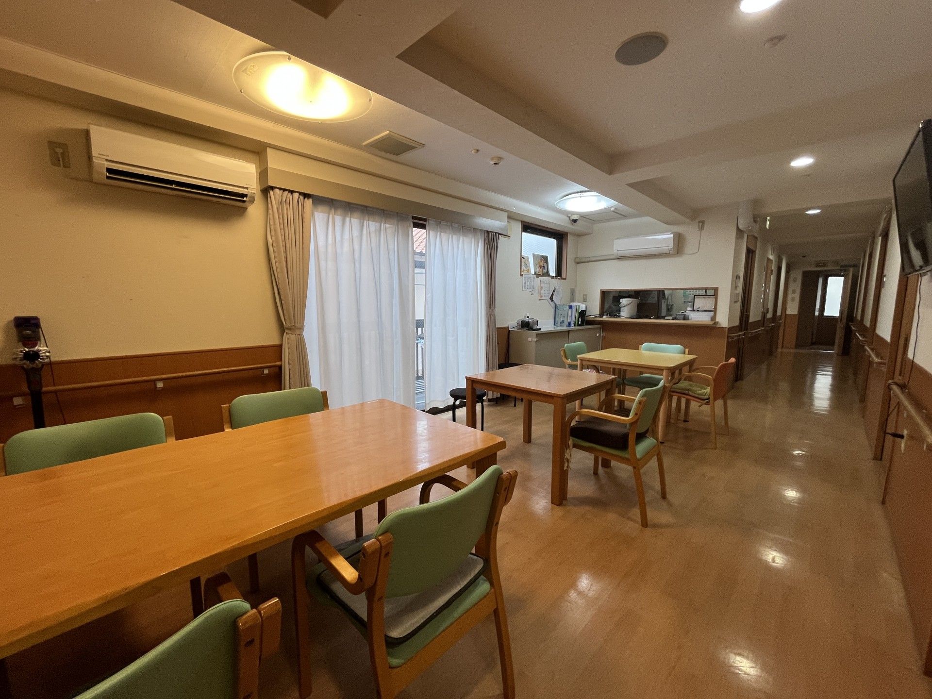 明るい共有スペース