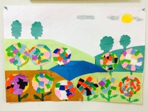 色彩豊かな手作りアート作品