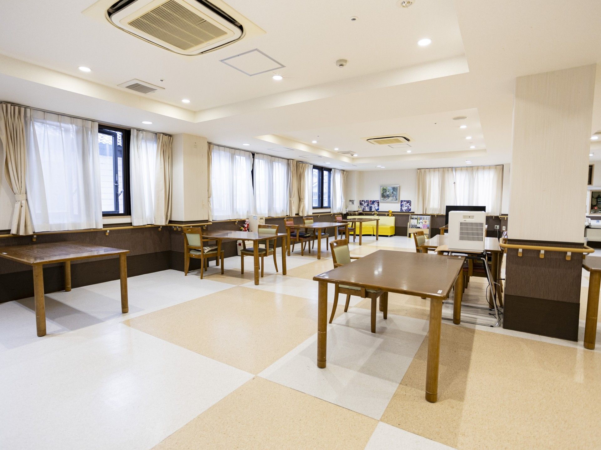 明るい共有スペース