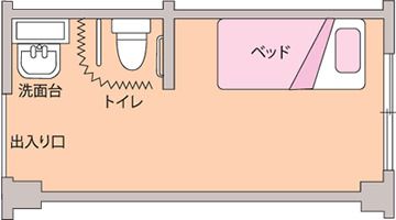 介護付有料老人ホーム サンテーヌ土浦新館介護棟の間取り1の間取り図