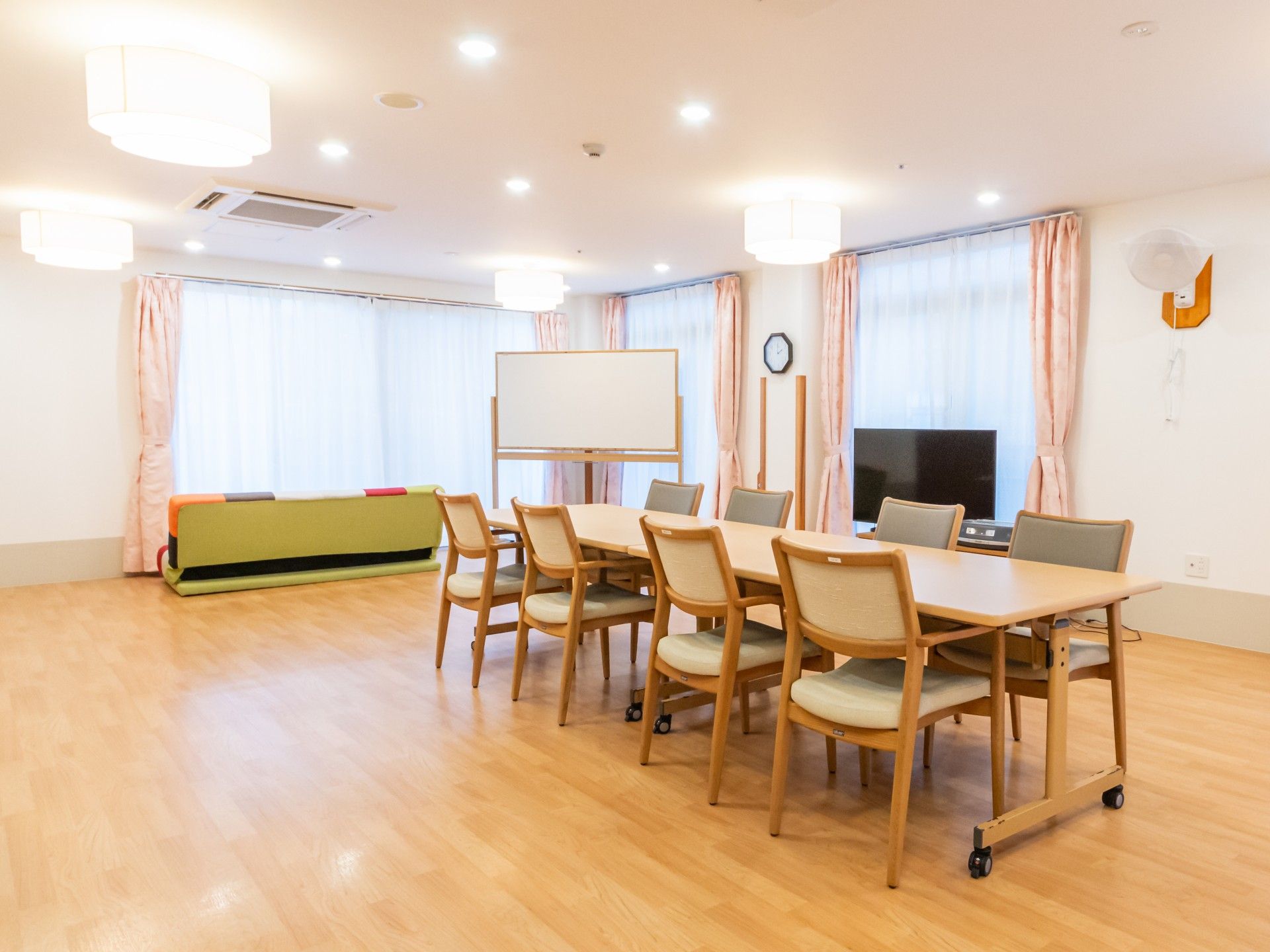 明るい共有スペース