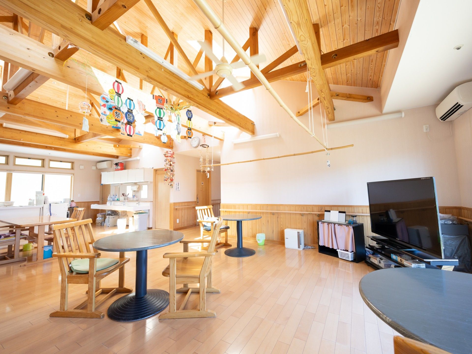 明るい共有スペース