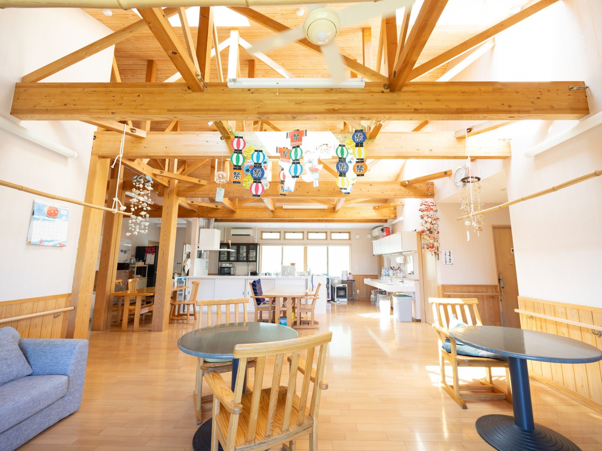 明るい共有スペース