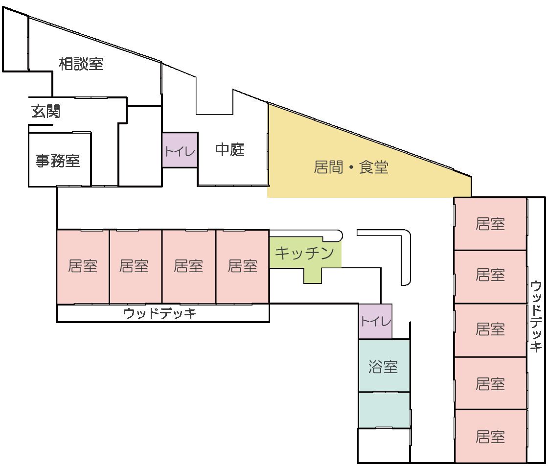 グループホーム 花時計のフロアマップ1のフロアマップ