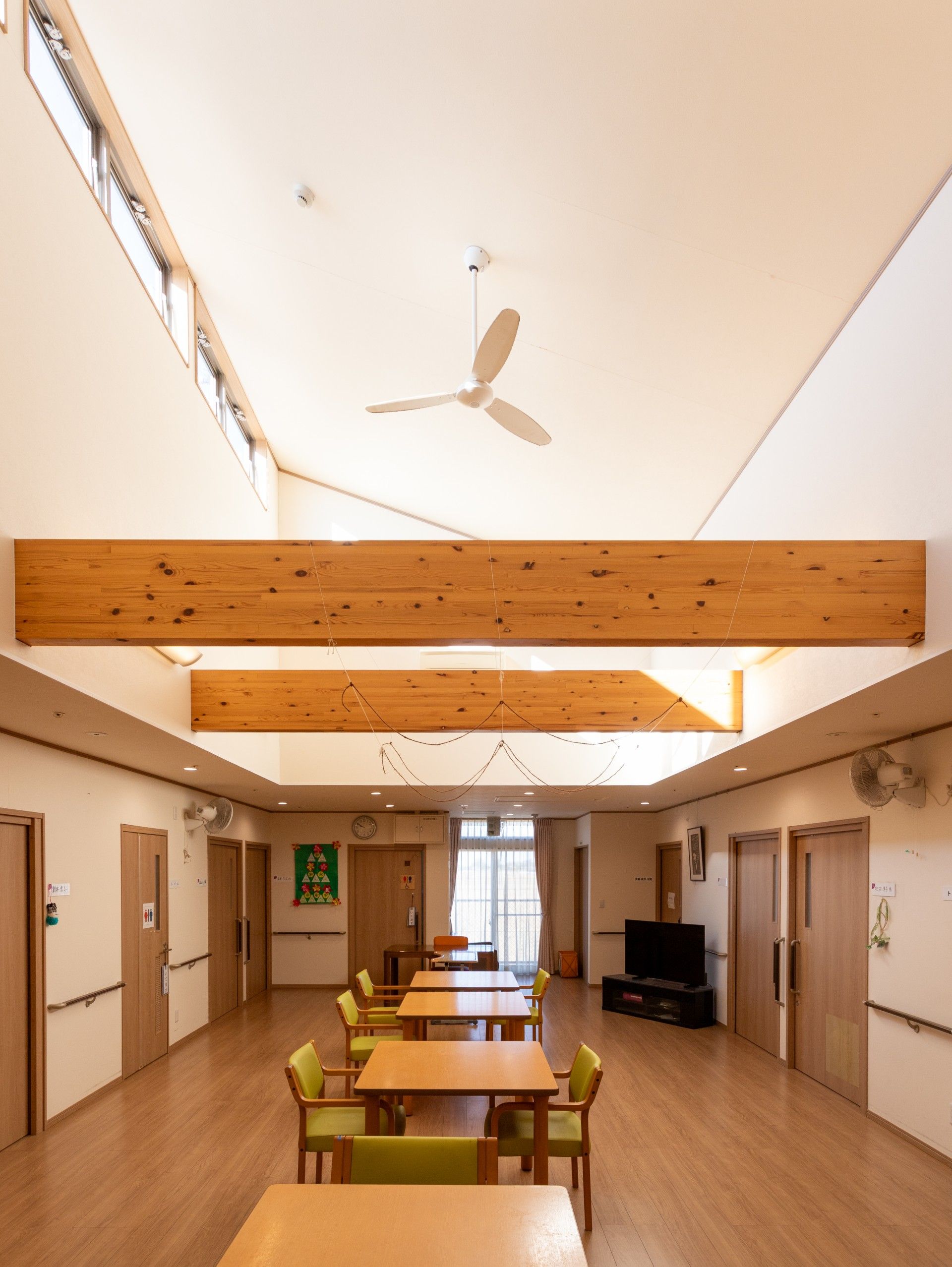 明るい共有スペース
