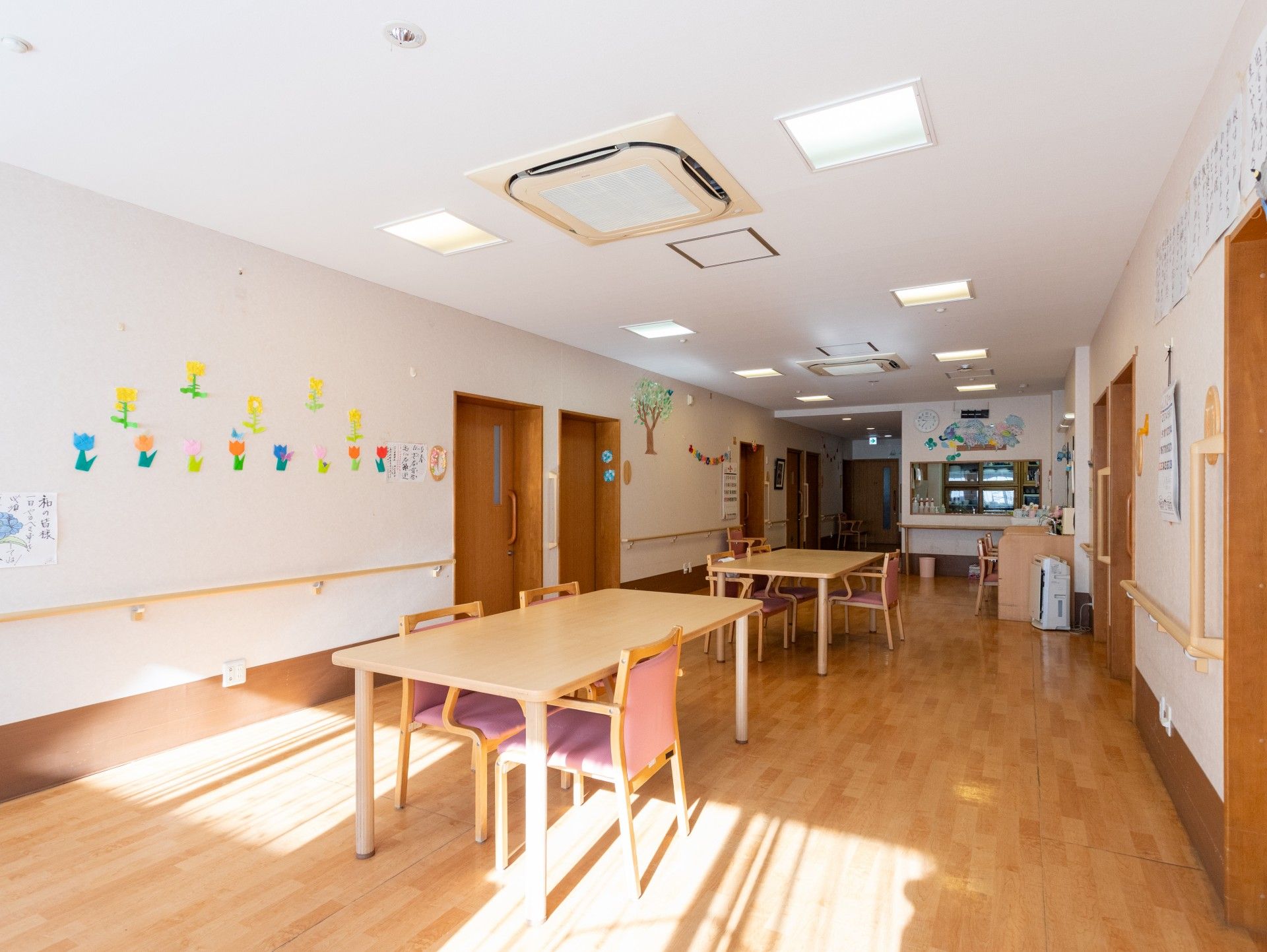 明るい共有スペース