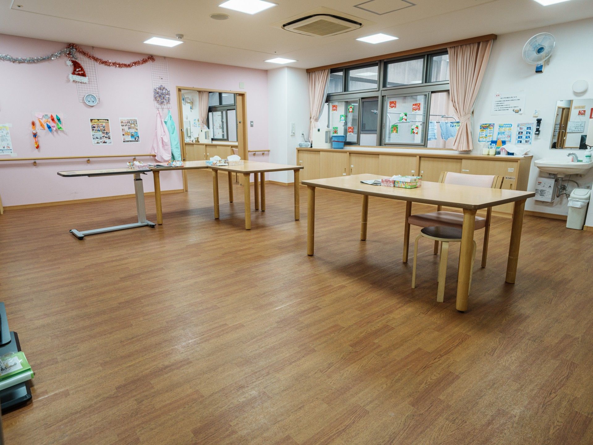 明るい共有スペース