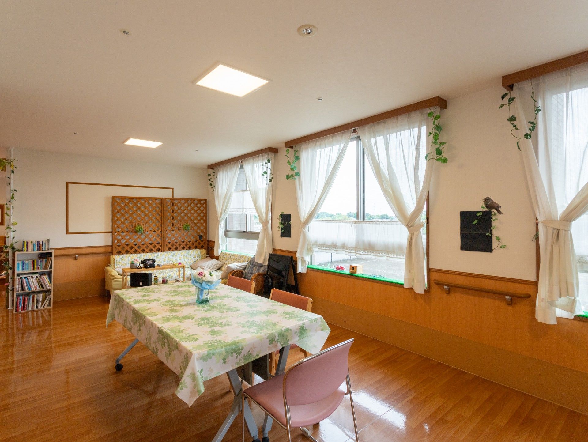 明るい共有スペース