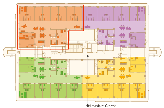 多機能な施設レイアウト図