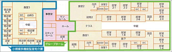 共生家かみこもりや グループホームのフロアマップ1のフロアマップ