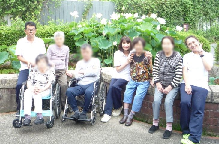 庭での楽しいひととき