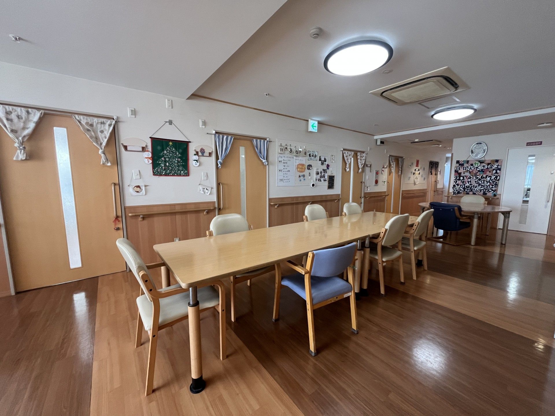 明るい共有スペース